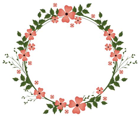 20+ Gambar Bunga PNG-Flower Vintage Frame Download | Desaintasik.com | Coroa de flores, Flores