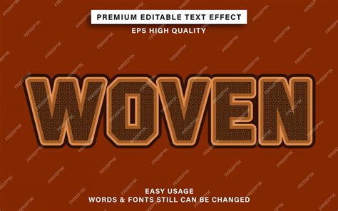 Premium Vector | Woven text effect