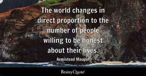 Armistead Maupin - The world changes in direct proportion...