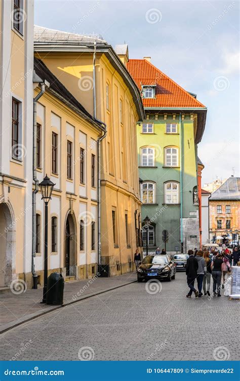 Architecture of Krakow, Poland Editorial Stock Image - Image of market ...