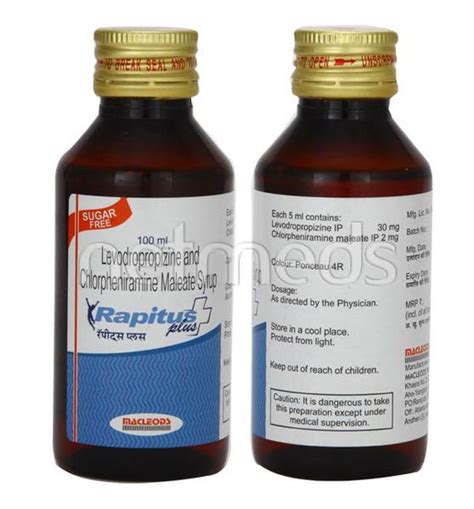 Rapitus Plus Sugar Free Syrup 100ml : Price, Uses, Side Effects | Netmeds