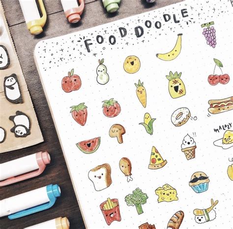 Cute Easy Food Doodles