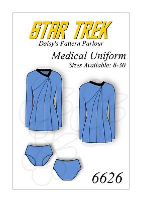 Star Trek Sewing Pattern TOS Medical Dress Uniform Cosplay Comic Con ...