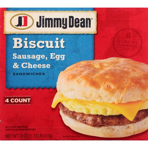 Jimmy Dean Biscuit Sausage Egg and Cheese, 18 oz | La Comprita