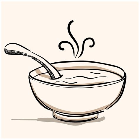 Bowl Of Soup Drawing