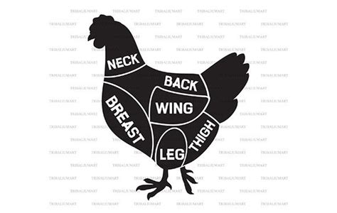 1 Chicken Meat Cuts Diagram Designs & Graphics