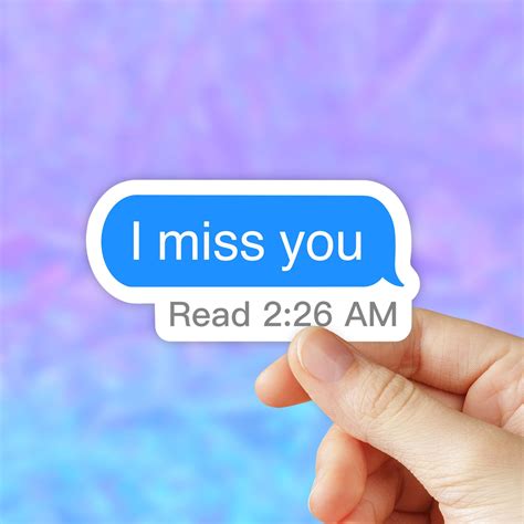 I Miss You Text Vinyl Sticker, Imessage iPhone Stickers, Text Message Laptop Decal, Aesthetic ...