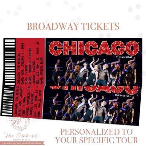 Custom Broadway Tickets YOU PRINT Broadway Musical Theatre - Etsy | Broadway tickets, Musical ...