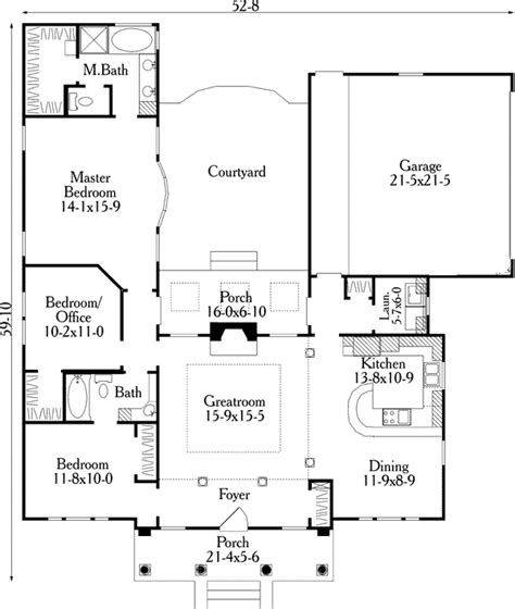 Center Atrium House Plans