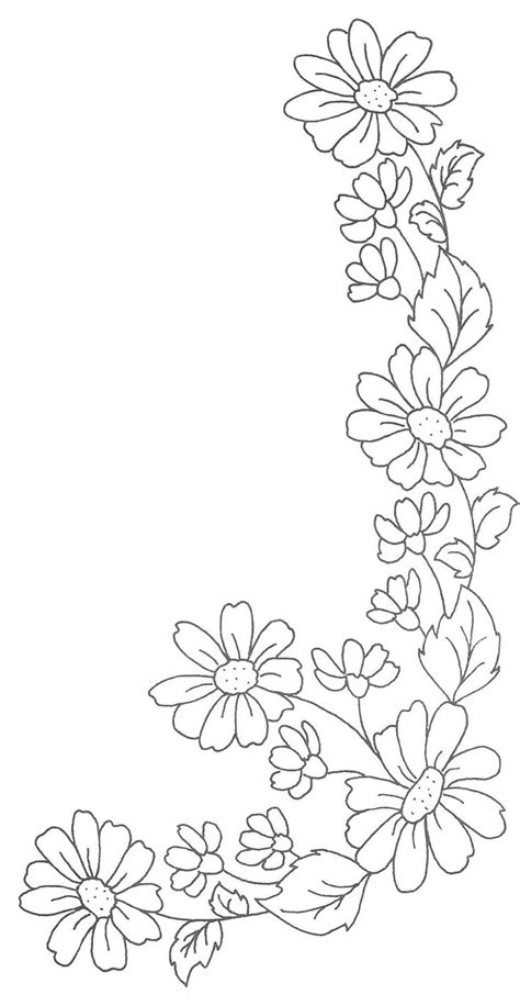 daisy chain | Embroidery flowers pattern, Hand embroidery flowers, Floral embroidery patterns