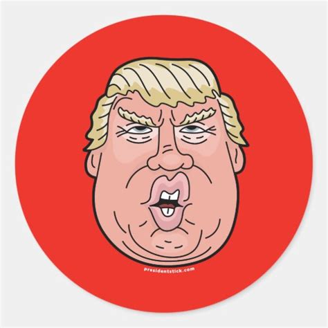 Donald J. Trump Cartoon Face Sticker | Zazzle.com