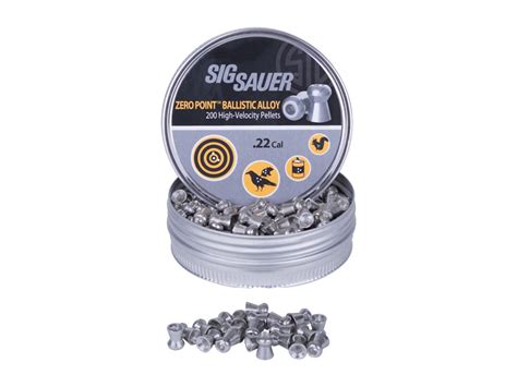 Sig Sauer Zero Ballistic Alloy Pellets, .22 Cal, 11.81 Grains, Hollowpoint, 200ct - air gun pellets