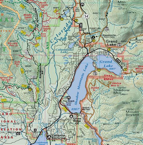 Front Range Trails | Colorado Recreation Topo Map | Latitude 40° maps