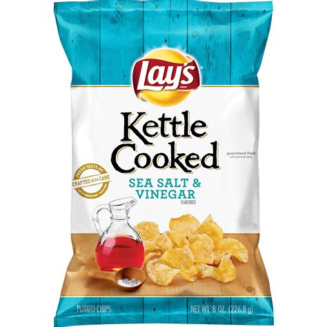 Lay's Kettle Cooked Chips Sea Salt & Vinegar 8oz Bag | Garden Grocer