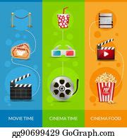 530 Poster Design Template Cinema 3D Glasses Clip Art | Royalty Free - GoGraph