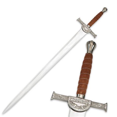 Highlander Macleod Scottish Sword 50.5in Ornate Broadsword Claymore ...