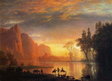 Sunset in the Yosemite Valley (1868) by Albert Bierstadt – Artchive