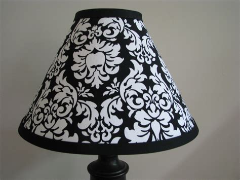 Black and White Damask Lamp shade Bedroom Nursery