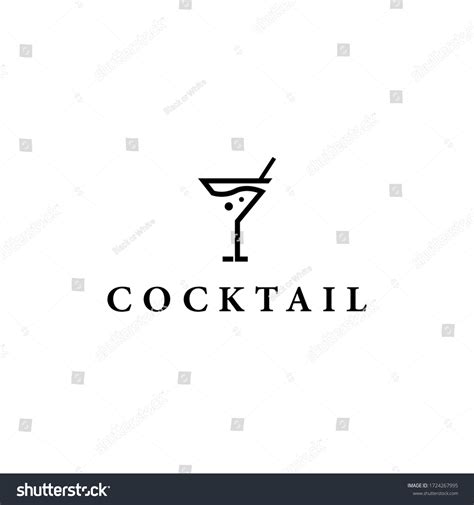 Cocktail Logo Design Vector Template: เวกเตอร์สต็อก (ปลอดค่าลิขสิทธิ์ ...