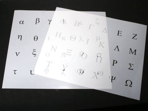 Greek Stencil Set - Entire Greek Alphabet Stencils | Woodland Manufacturing