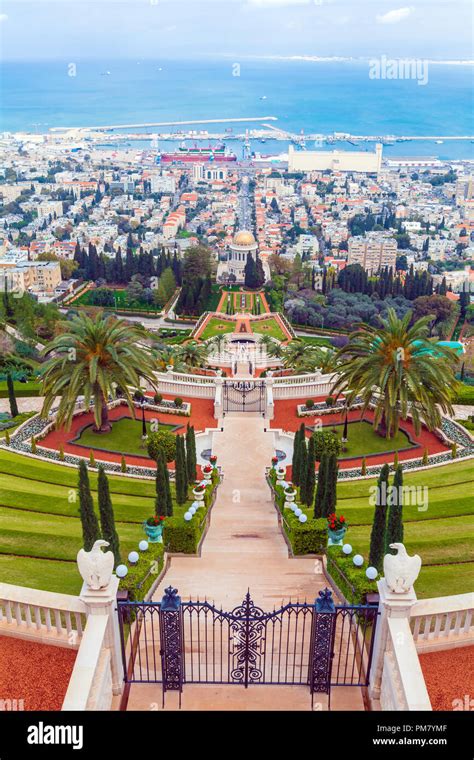 Aerial View of Haifa from Bahai Garden, Israel Stock Photo - Alamy