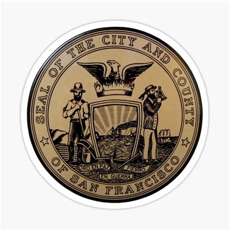 "San Francisco City Seal" Sticker for Sale by lawrencebaird | Redbubble