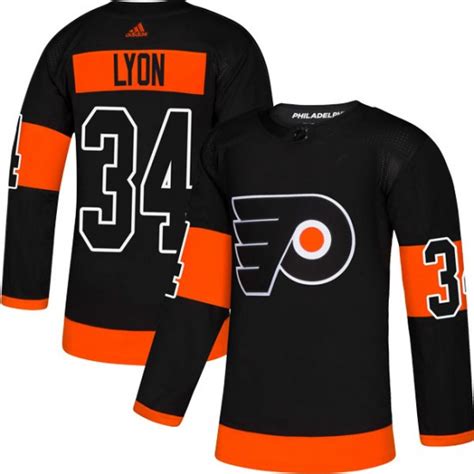 Youth Adidas Philadelphia Flyers Alex Lyon Alternate Jersey - Black ...