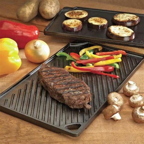 Lodge Cast Iron Reversible Grill/Griddle, LDP3, 16.75" x 9.5" Black | eBay