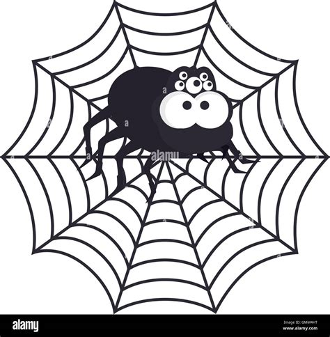 Spyder in cobweb Stock Vector Image & Art - Alamy