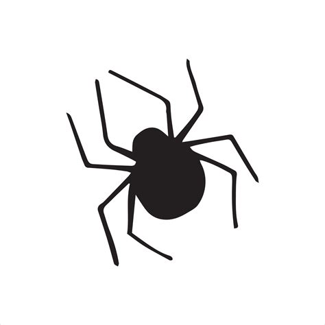 simple line drawing vector illustration. Spider. black and white ...