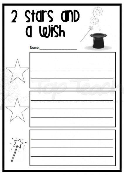 Free Printable Two Stars And A Wish Template - motochimp