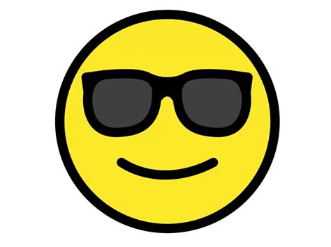 Smiling Face with Sunglasses Emoji Icon PNG vector in SVG, PDF, AI, CDR format