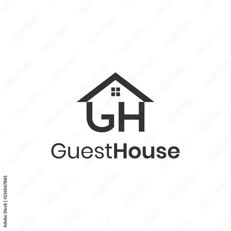 Letters GH, guest house logo design concept Stock Vector | Adobe Stock