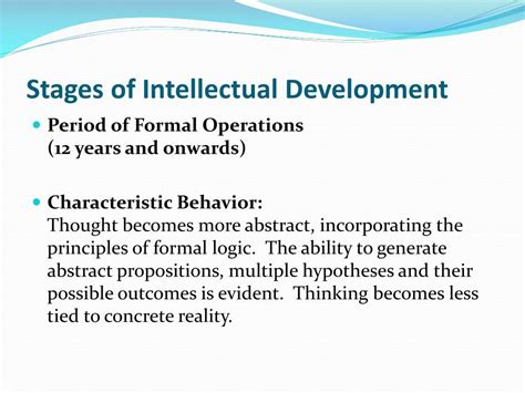 PPT - Stages of Intellectual Development PowerPoint Presentation, free download - ID:2205323