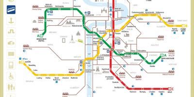 Praha metro map - Prague metro map english (Bohemia - Czechia)