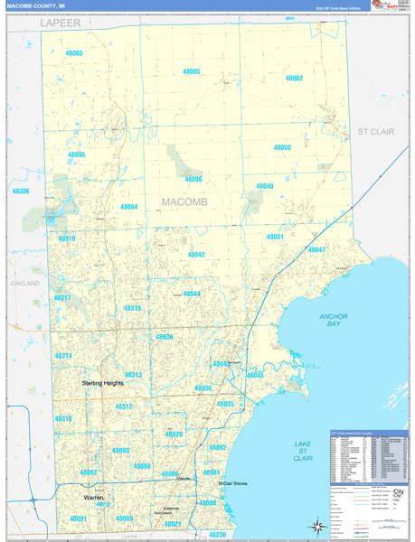 Wall Maps of Macomb County Michigan - marketmaps.com