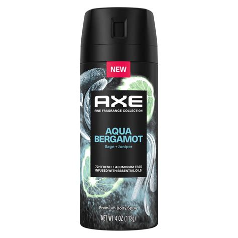 Axe Fine Fragrance Collection Premium Deodorant Body Spray for Men Aqua Bergamot, 4 oz - Walmart.com