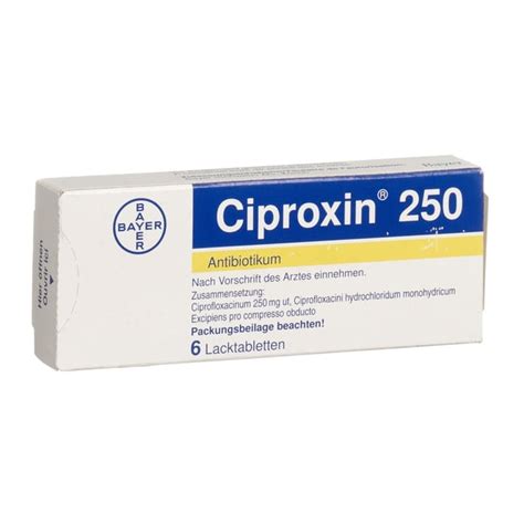 CIPROXINE Filmtabl 250 mg Blist 6 Stk | Online bestellen