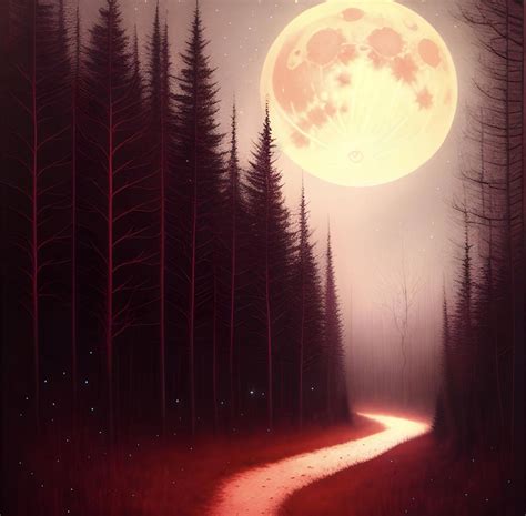 Moonlit Forest Path by DubbedEmotions on DeviantArt