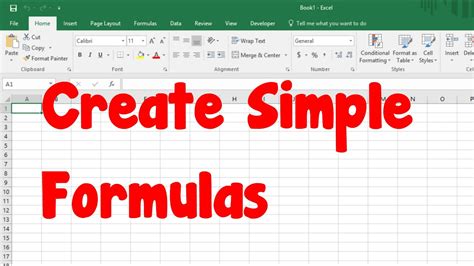 How to Easily Create Simple Formulas in Excel 2016 - YouTube