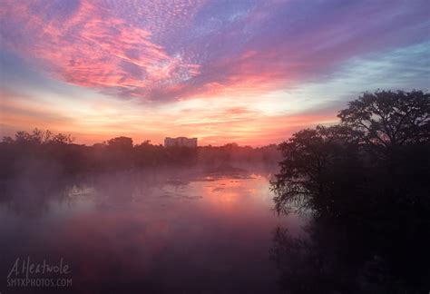 Foggy Sunrise at Spring Lake - San Marcos Photos Print Store