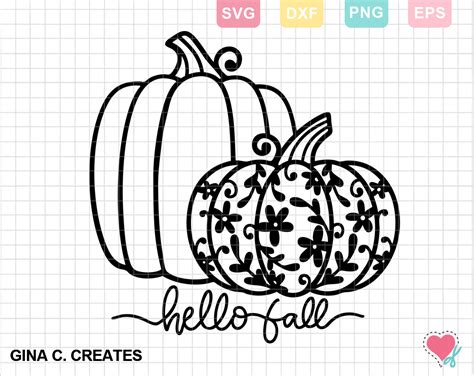 Hello Fall Pumpkins SVG Cut File