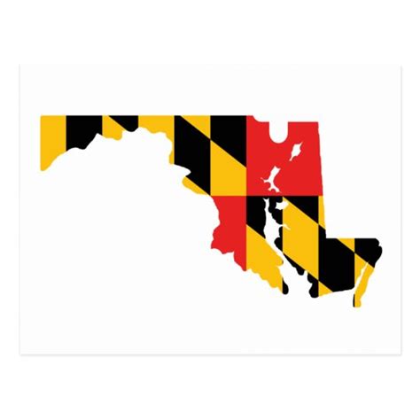 Maryland Flag Map Postcard | Zazzle.com