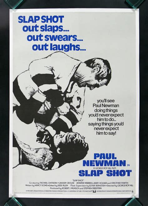 SLAP SHOT * CineMasterpieces PAUL NEWMAN HOCKEY MOVIE POSTER RARE ...