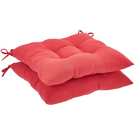 Amazon Basics Tufted Outdoor Square Seat Patio Cushion Pack Of 2, Red | atelier-yuwa.ciao.jp