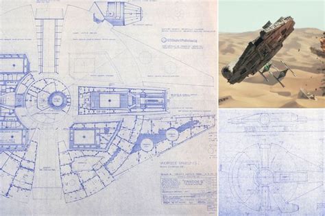 Blueprints for Star Wars' Millennium Falcon and Star Trek's USS ...