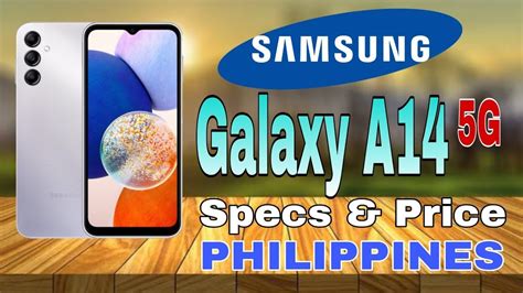 Samsung Galaxy A14 5G Specs & Price in Philippines - YouTube