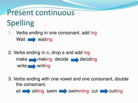 Present Continuous Tense, Lesson 3: Spelling Rules, 42% OFF