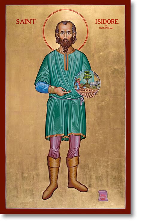 St. Isidore the Farmer original icon 48" tall