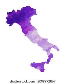 Italy Colorful Vector Map Silhouette Stock Vector (Royalty Free) 2099992867 | Shutterstock